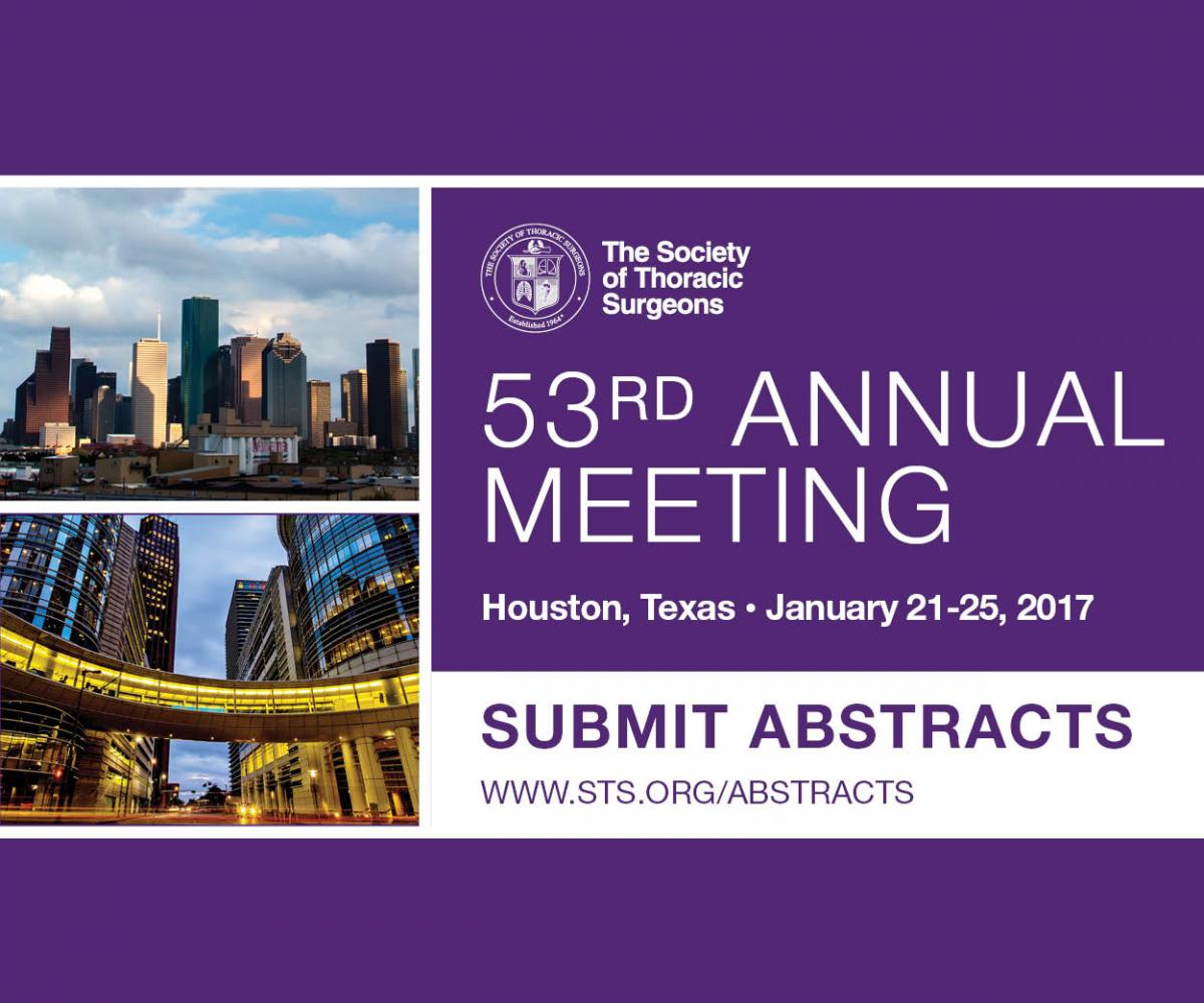 Submit Abstracts for 2017 STS Annual Meeting